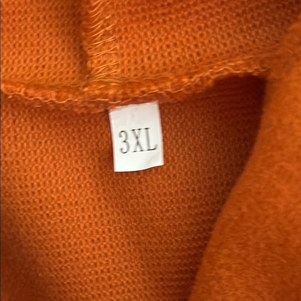 B1 Orange 3XL Women's Coat with Ring Embellishments on Back - Picture 6 of 7